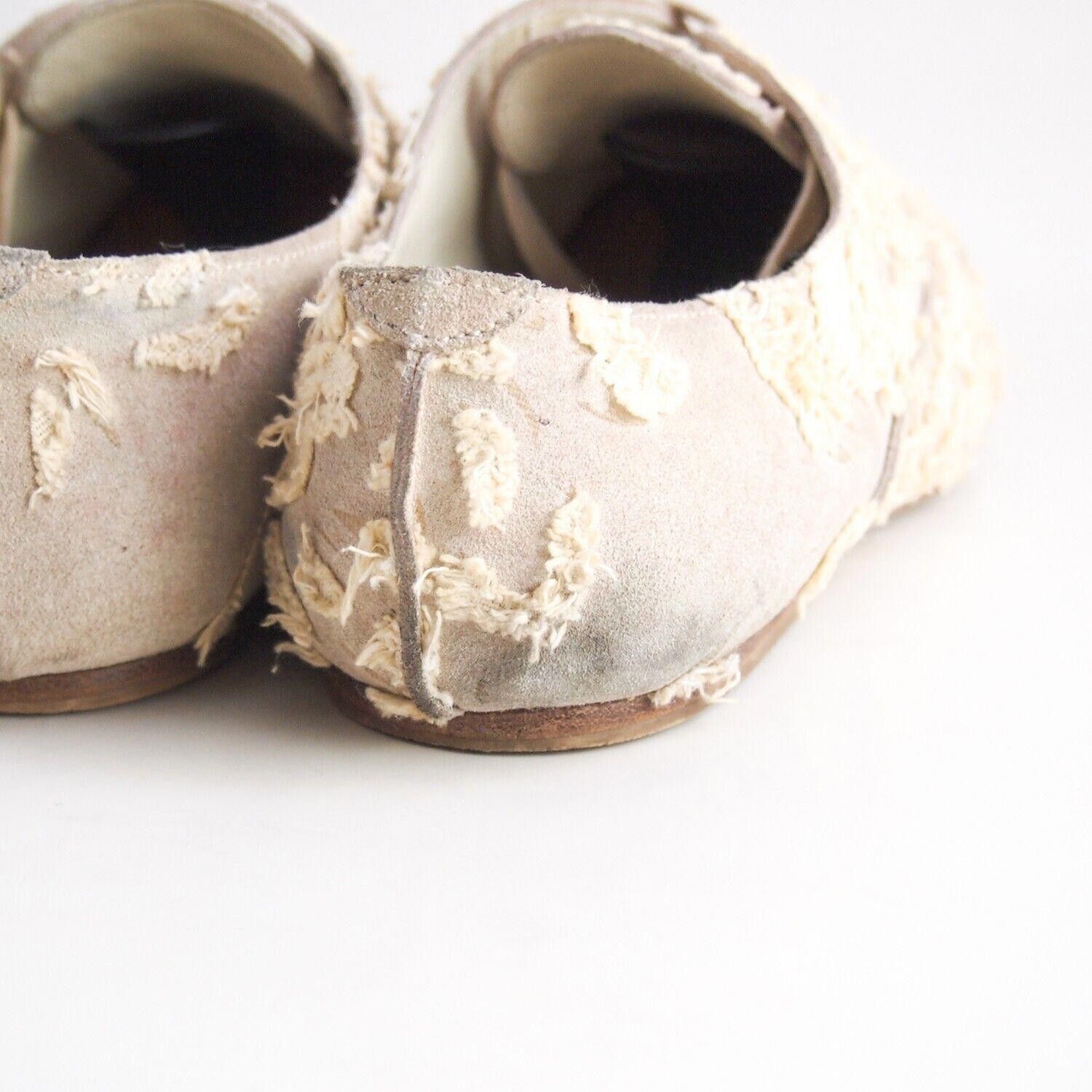 Acne Studios Acne Jeans Oxfords Gray Suede Ivory Linen Size EU 40 US 10 Size US 10 / IT 40 - 6 Thumbnail
