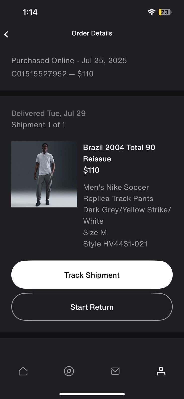 Nike Nike Total 90 Brazil Reissue Replica Soccer Track Pant Size US 32 / EU 48 - 6 Thumbnail