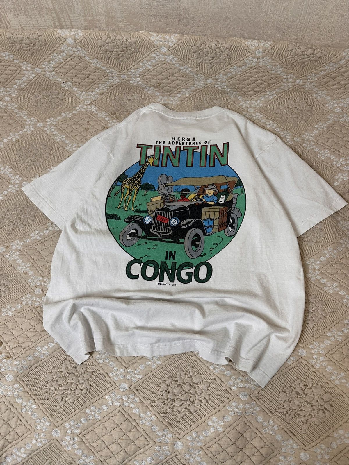 Cartoon Network 🔥 The Adventures of Tintin in Congo Vintage Cartoon T Shirt Size US XL / EU 56 / 4 - 7 Thumbnail