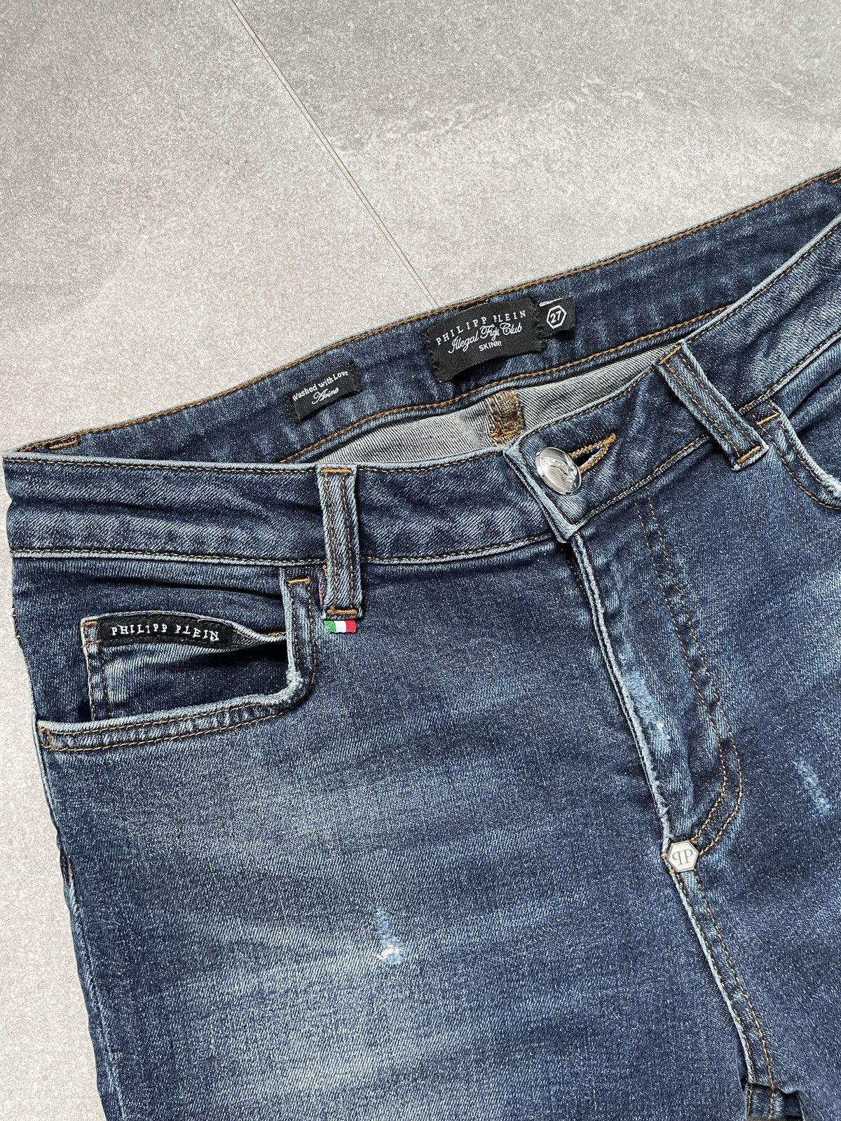 Philipp Plein Philipp Plein woman blue skinny jeans size 27 Size 27" / US 4 / IT 40 - 3 Thumbnail
