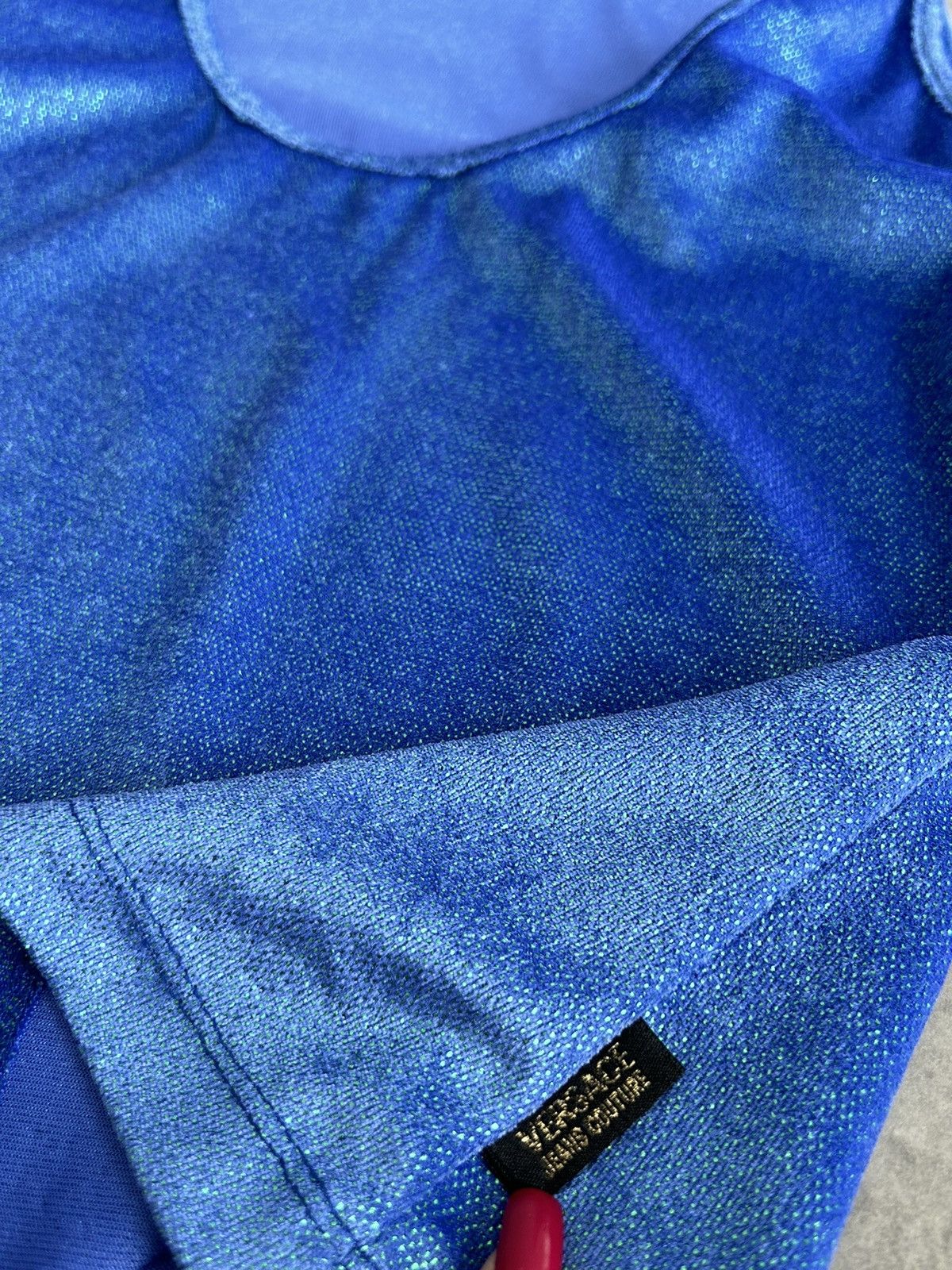 Versace × Vintage Versace Vintage Rare Glitter Top Shine 90s 80s Size M / US 6-8 / IT 42-44 - 7 Thumbnail