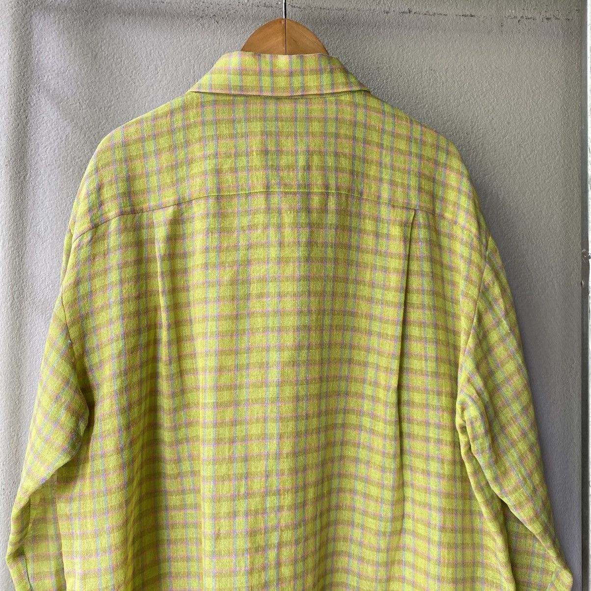 Chloe Chloe Yellow Green Plaid Button-Up Shirt Size M / US 6-8 / IT 42-44 - 6 Thumbnail