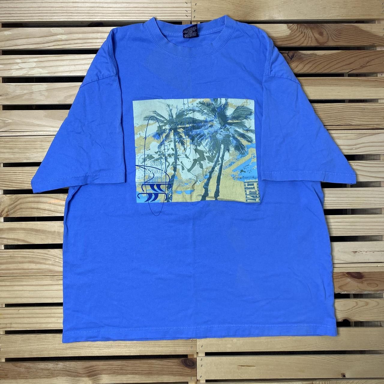 Roundtree & Yorke Vintage Roundtree & Yorke Blue Surf Tee Size XL Size US XL / EU 56 / 4 - 1 Thumbnail