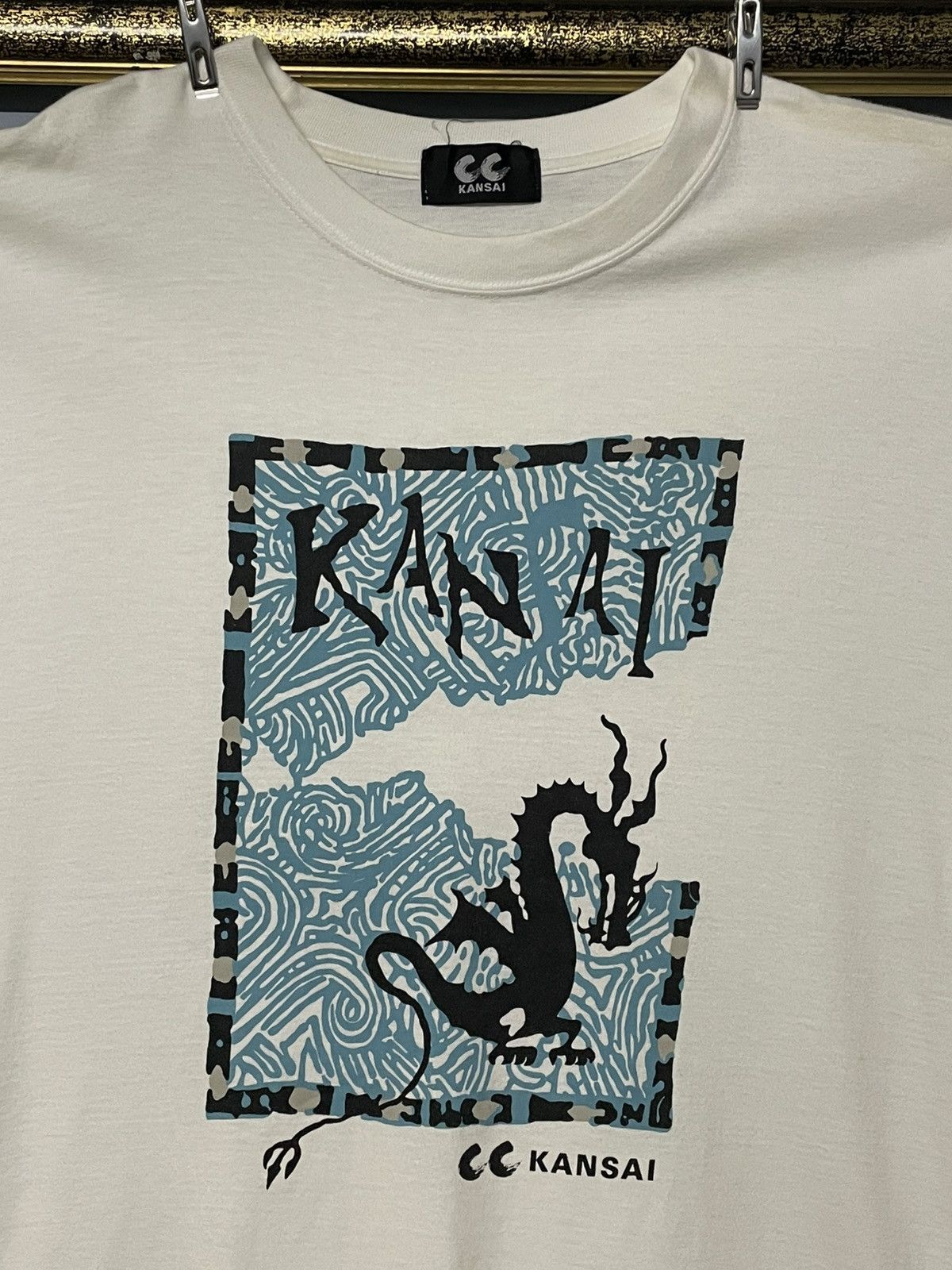Japanese Brand × Kansai Yamamoto × Vintage Vintage 90s Japan Designer Cc Kansai Traditional Art Tshirt Size US M / EU 48-50 / 2 - 4 Thumbnail