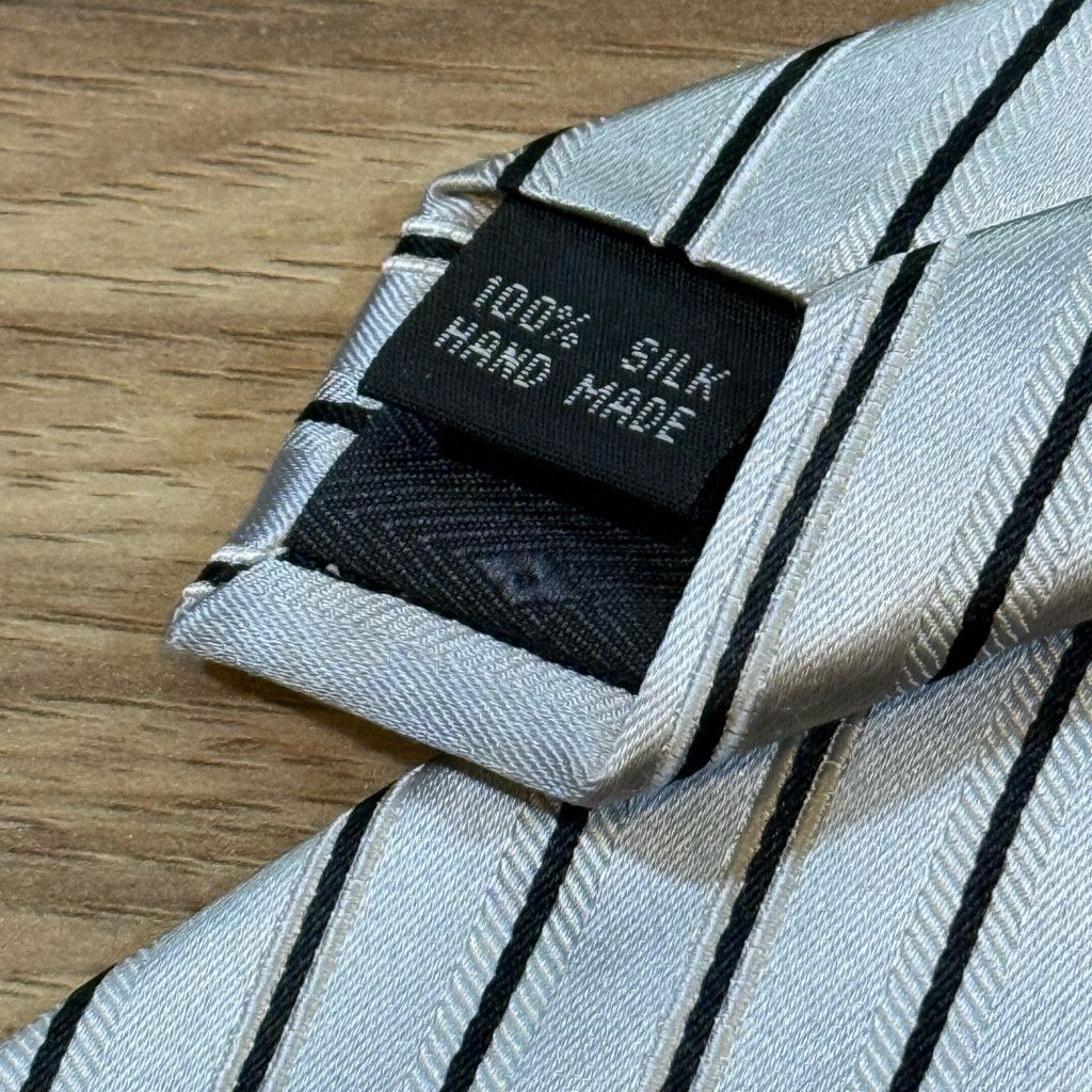 No Fear Bruno Piattelli Men’s Silk Stripe Tie 3.5” Size 26 - 4 Thumbnail