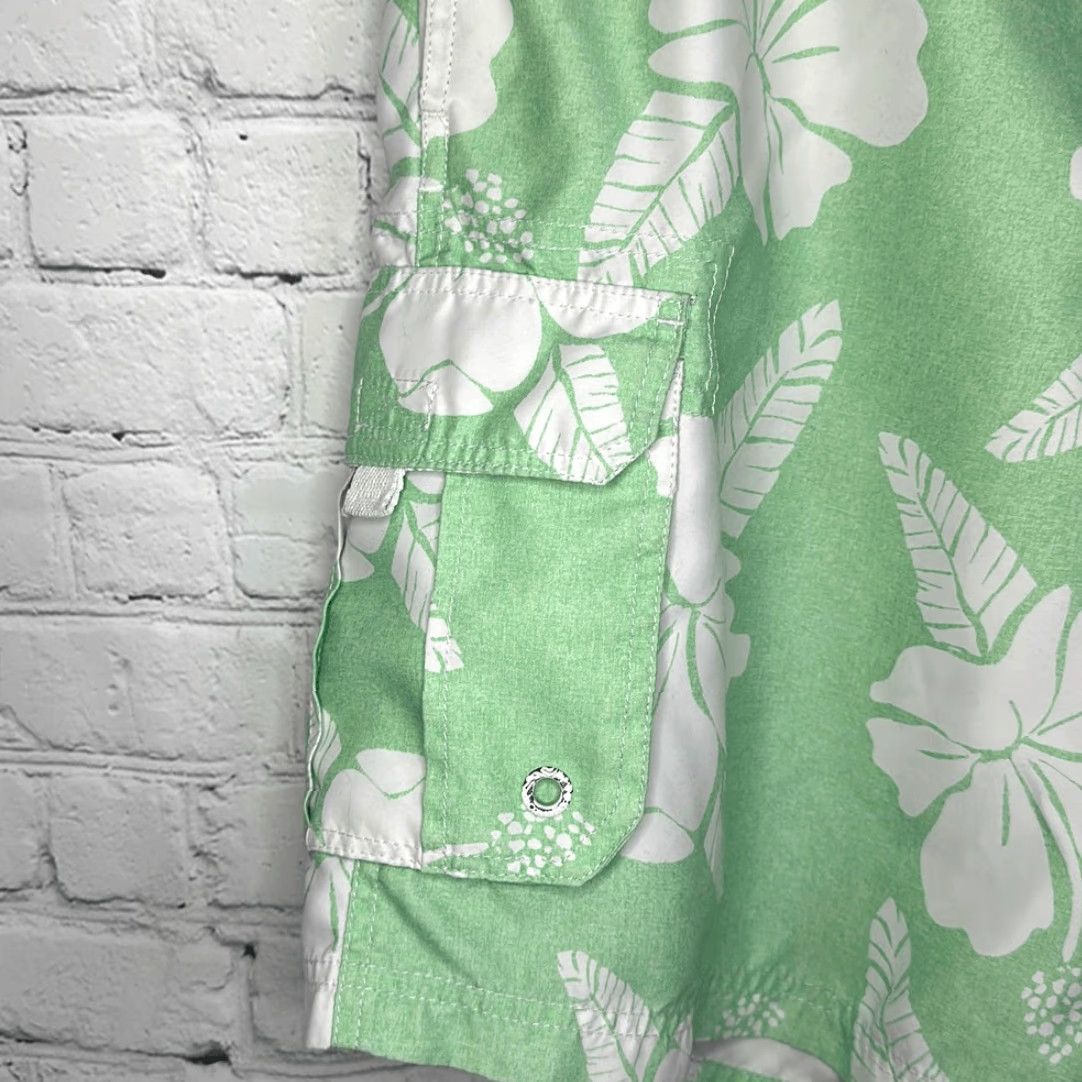 Ocean Pacific OP Mens Mint Green White Drawstring Swim Trunks Board Shorts Size M 32-34 Men Multicolor Ocean Pacific Size US 31 - 2 Thumbnail