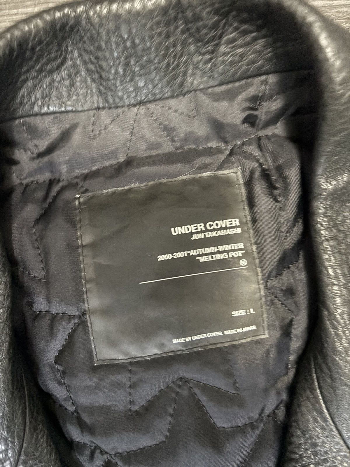Undercover AW2000 Melting Pot Star Leather Jacket Size US L / EU 52-54 / 3 - 2 Thumbnail
