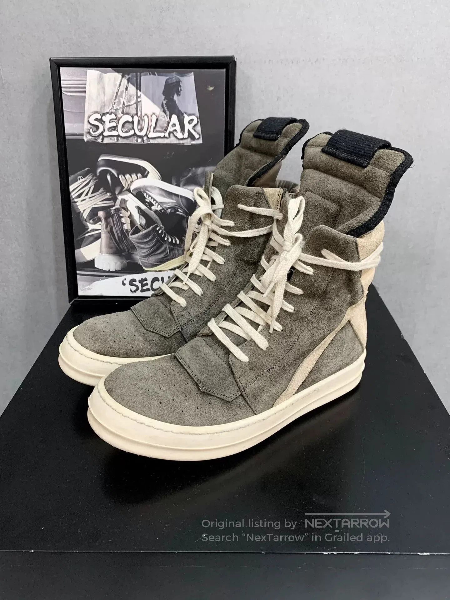 Rick Owens rick owens gray suede high. Size US 9 / EU 42 - 1 Thumbnail