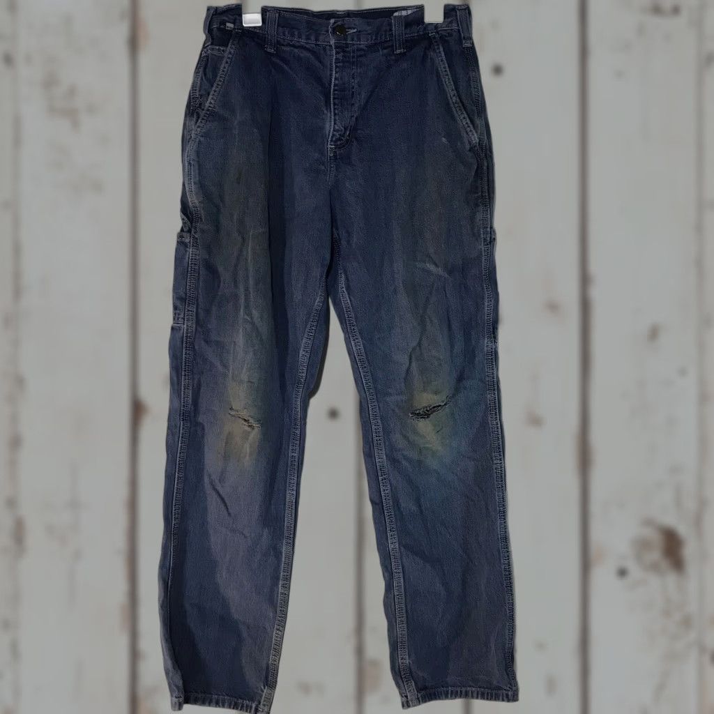 Carhartt VINTAGE Carhartt FR Workwear Carpenter Jeans Men 32X34 Blue Flame-Resistant Denim Regular Fit Size US 32 / EU 48 - 1 Thumbnail