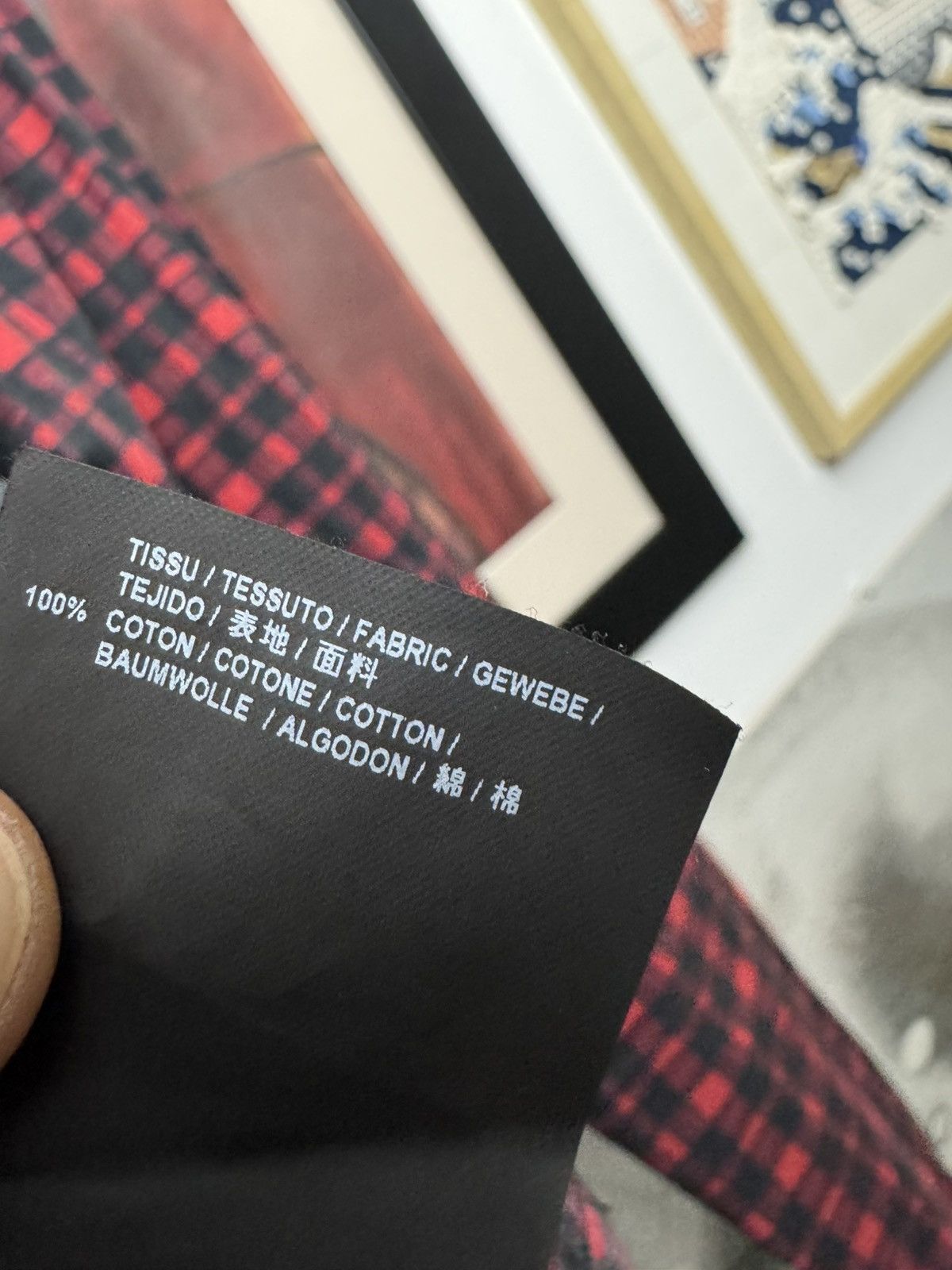 Hedi Slimane × Saint Laurent Paris FW16 Hedi Slimane Saint Laurent Plaid Button Up Shirt Rare Size US L / EU 52-54 / 3 - 6 Thumbnail