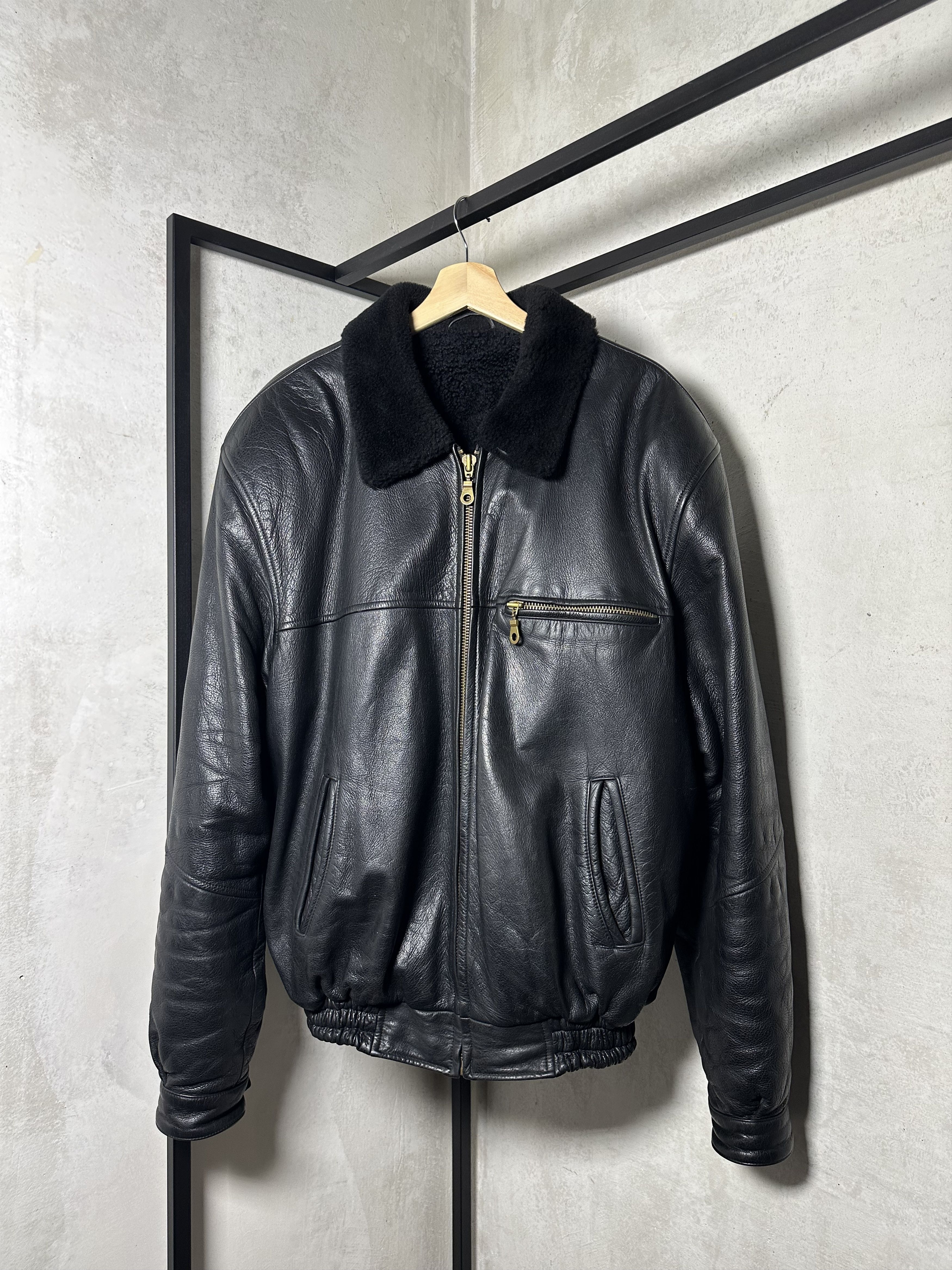 Genuine Leather Vintage Aviator Shearling Leather Jacket Size US L / EU 52-54 / 3 - 8 Thumbnail