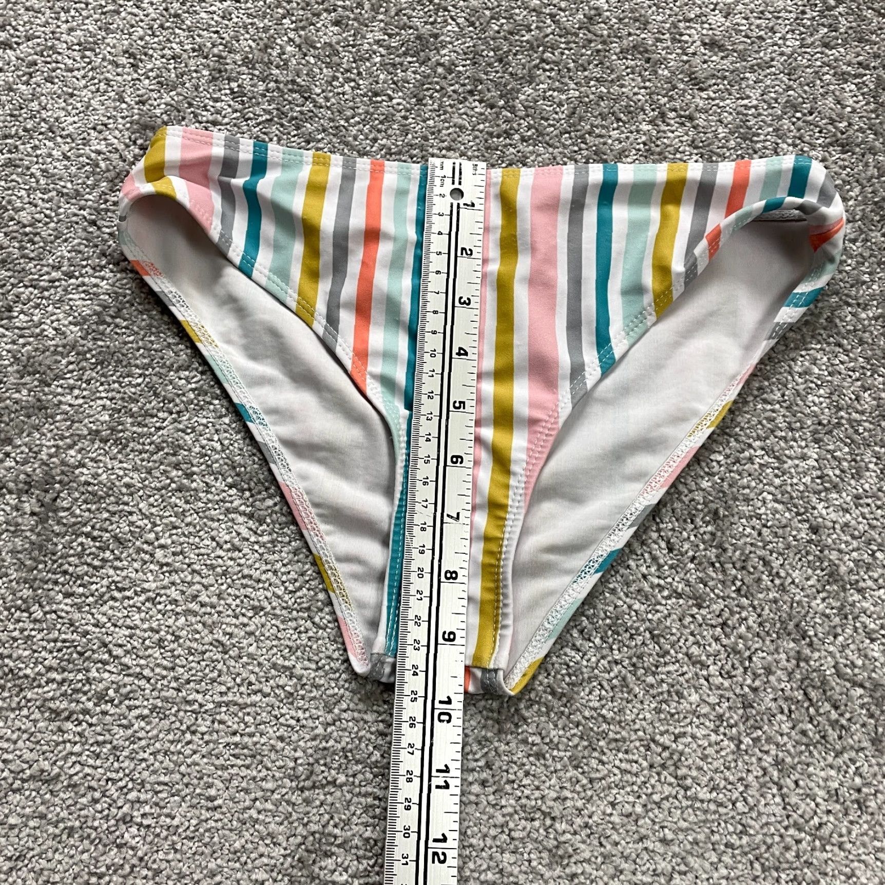 Shein Shein Bikini Bottom Womens S Multicolor Striped Beach Swim Bottom Spandex Blend Breathable Stretch Regular Size 28" / US 6 / IT 42 - 5 Thumbnail
