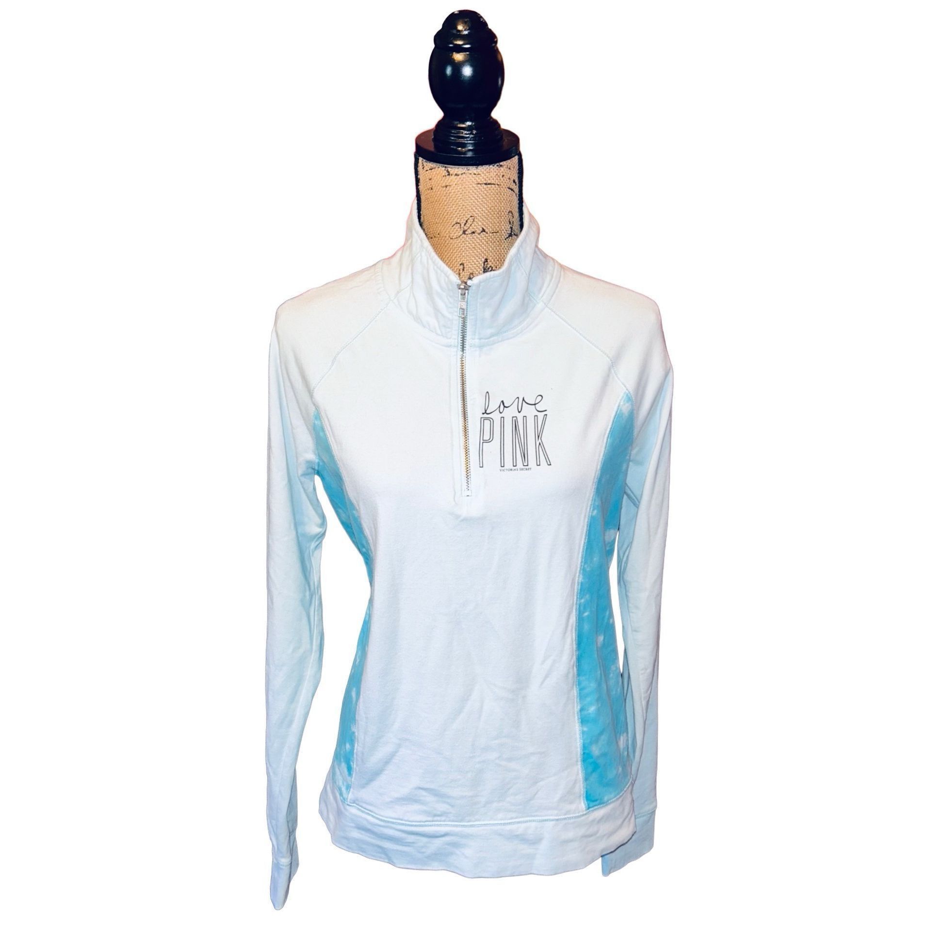 Victoria's Secret Victoria Secret Pink 1/4 Zip Womens M Blue Pullover Size M / US 6-8 / IT 42-44 - 1 Thumbnail