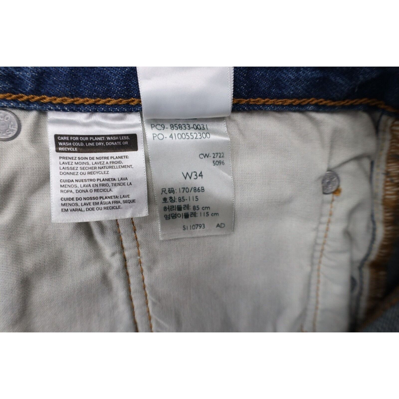 Levi's New Levis 501 Original Fit Button Fly Cut Off Denim Shorts Size US 34 / EU 50 - 7 Thumbnail