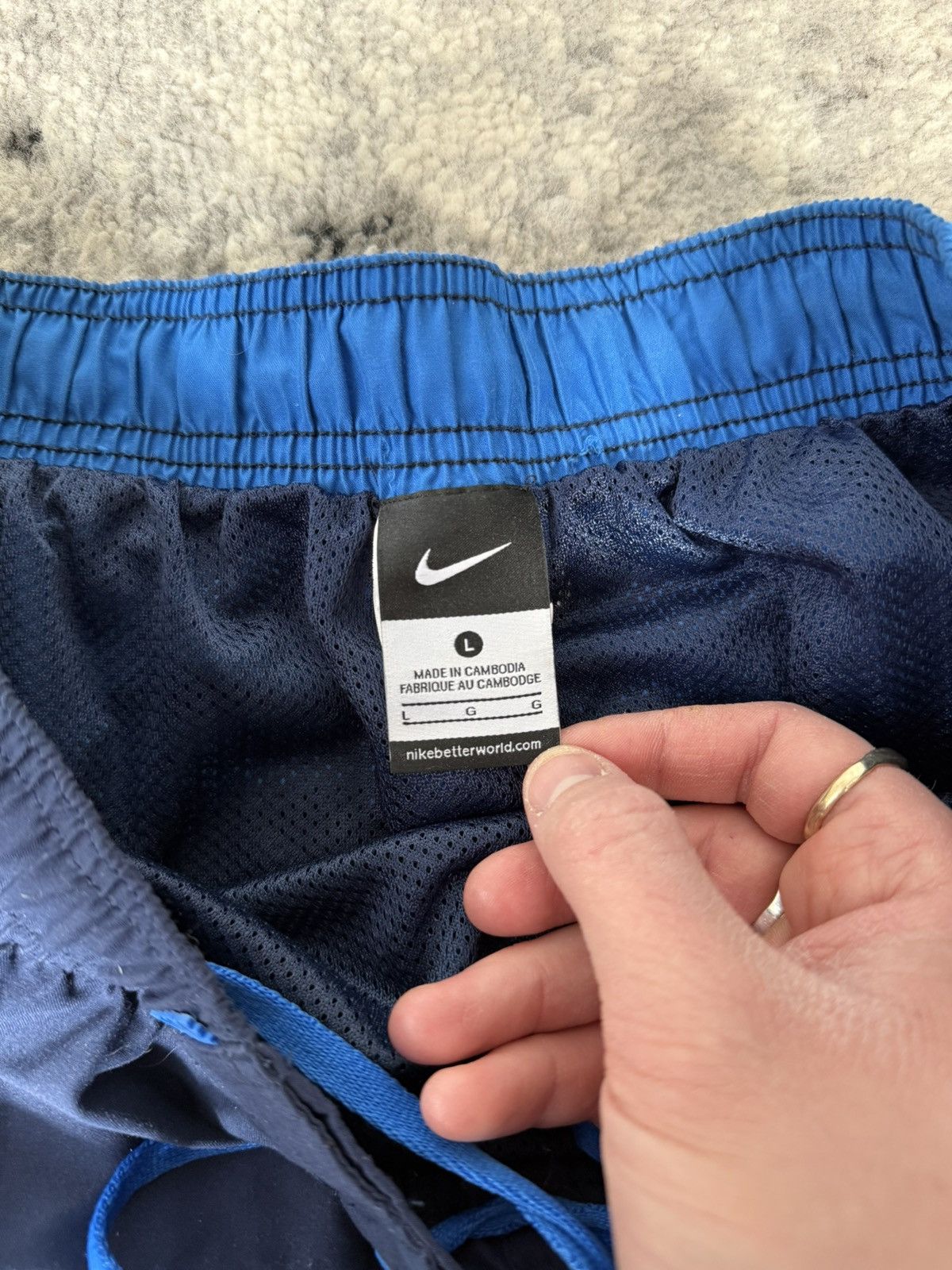 Nike Y2K Style Nike Navy Blue Flame Printed Board Shorts Size US 34 / EU 50 - 5 Thumbnail