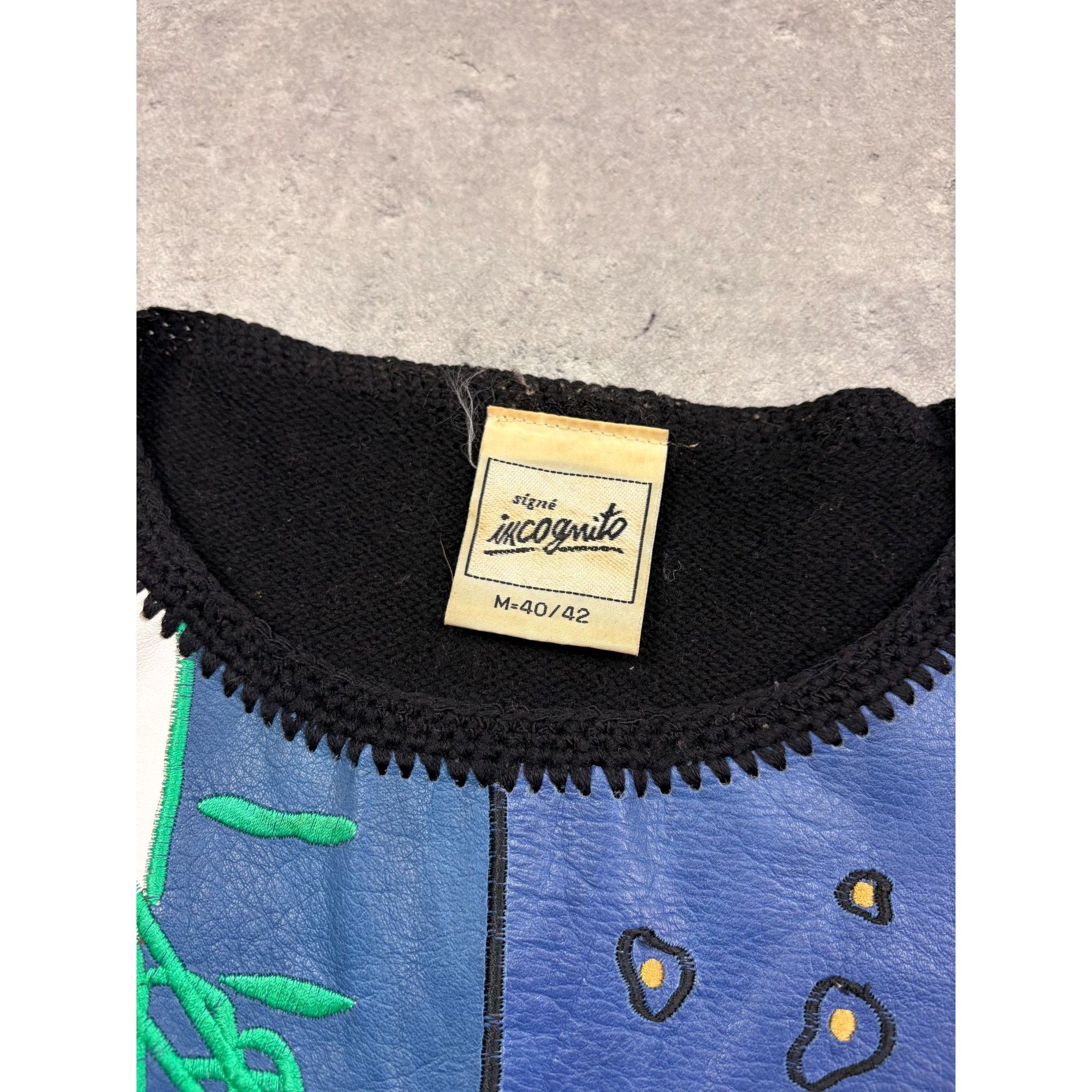 Other Wearable Art: Vintage Incognito "Cafe Terrace" Leather Patch Size M / US 6-8 / IT 42-44 - 5 Thumbnail