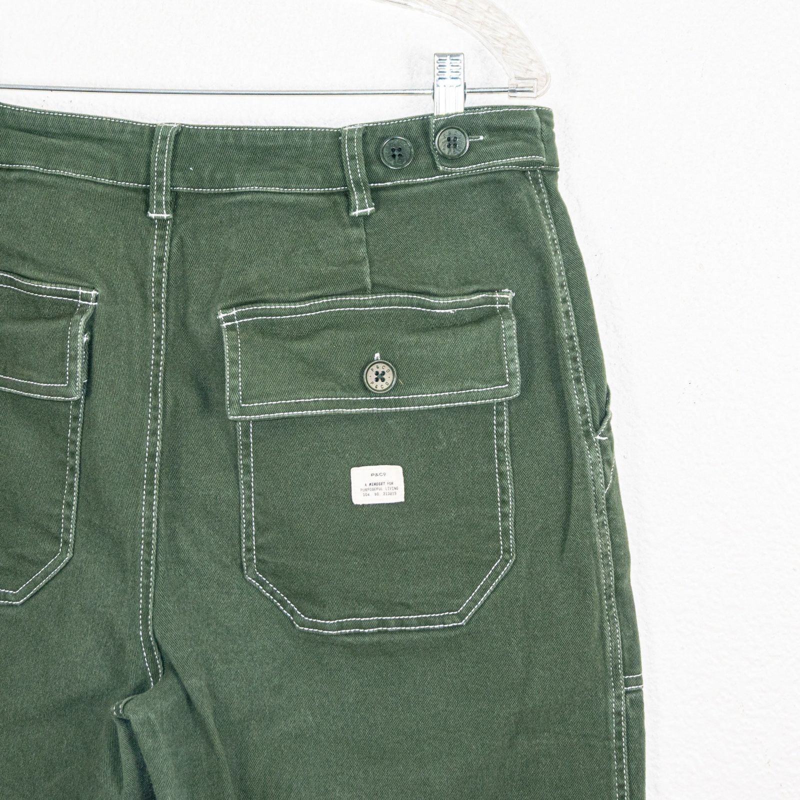 P&Co P&Co Service Fatigue Pants in Green Cotton Twill Size 14 L28 Size 32" / US 10 / IT 46 - 9 Thumbnail