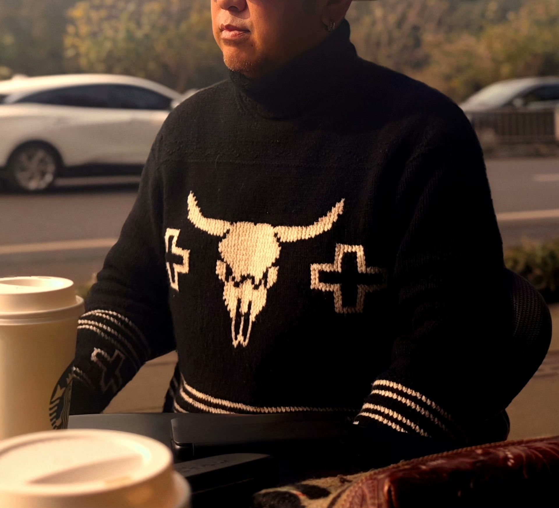 Ralph Lauren Purple Label Ralph Lauren Purple Label Western Bullhead Cashmere Sweater Size US L / EU 52-54 / 3 - 1 Thumbnail