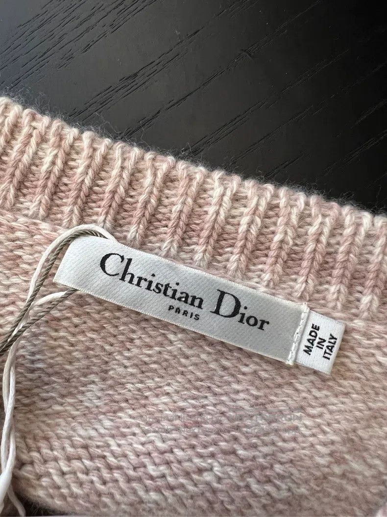 Dior Dior Classic slogan Logo nude pink cashmere sweater Size XS / US 0-2 / IT 36-38 - 5 Thumbnail