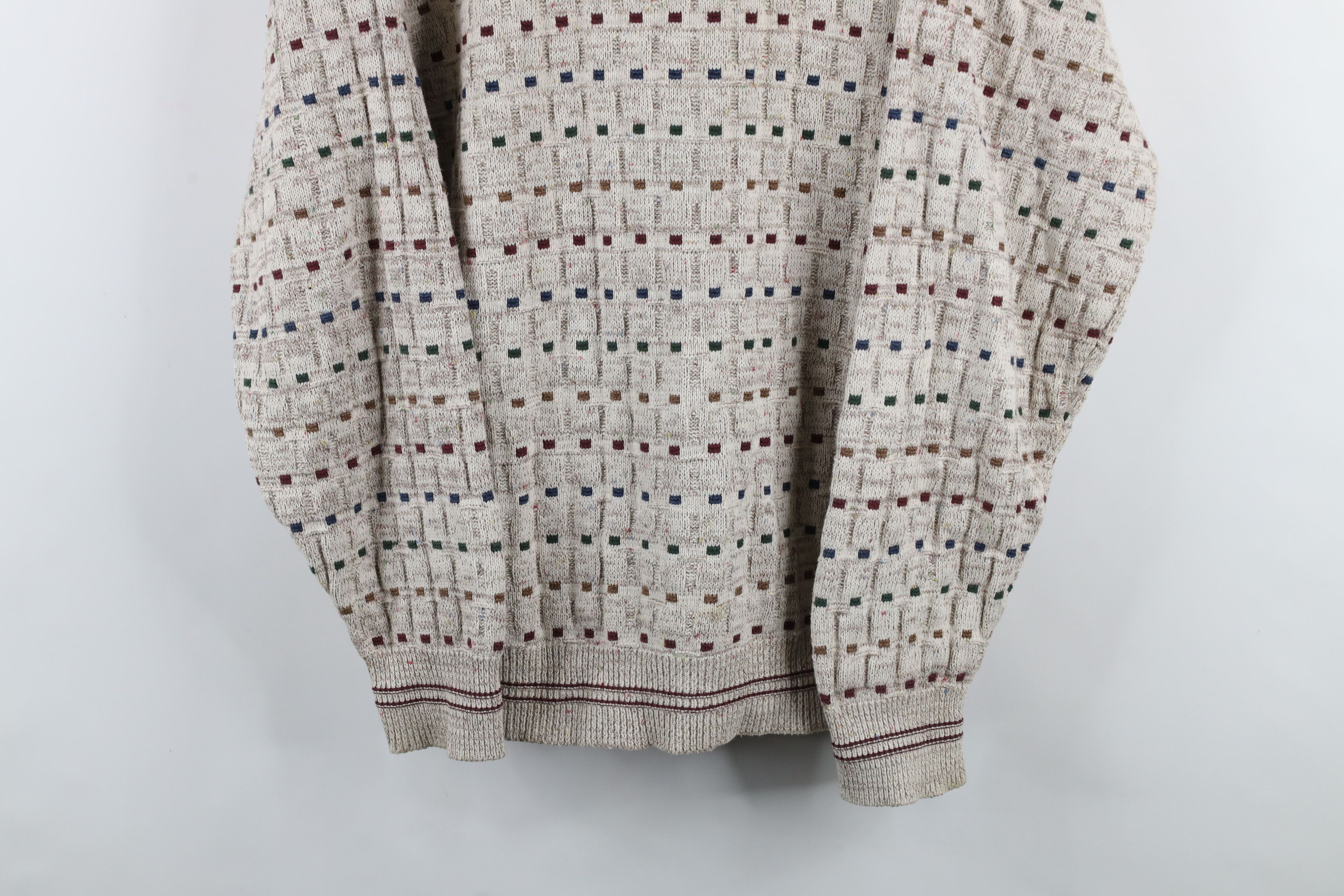 Vintage Vintage 90s Streetwear Rainbow Striped Marled Knit Sweater Size US L / EU 52-54 / 3 - 3 Thumbnail
