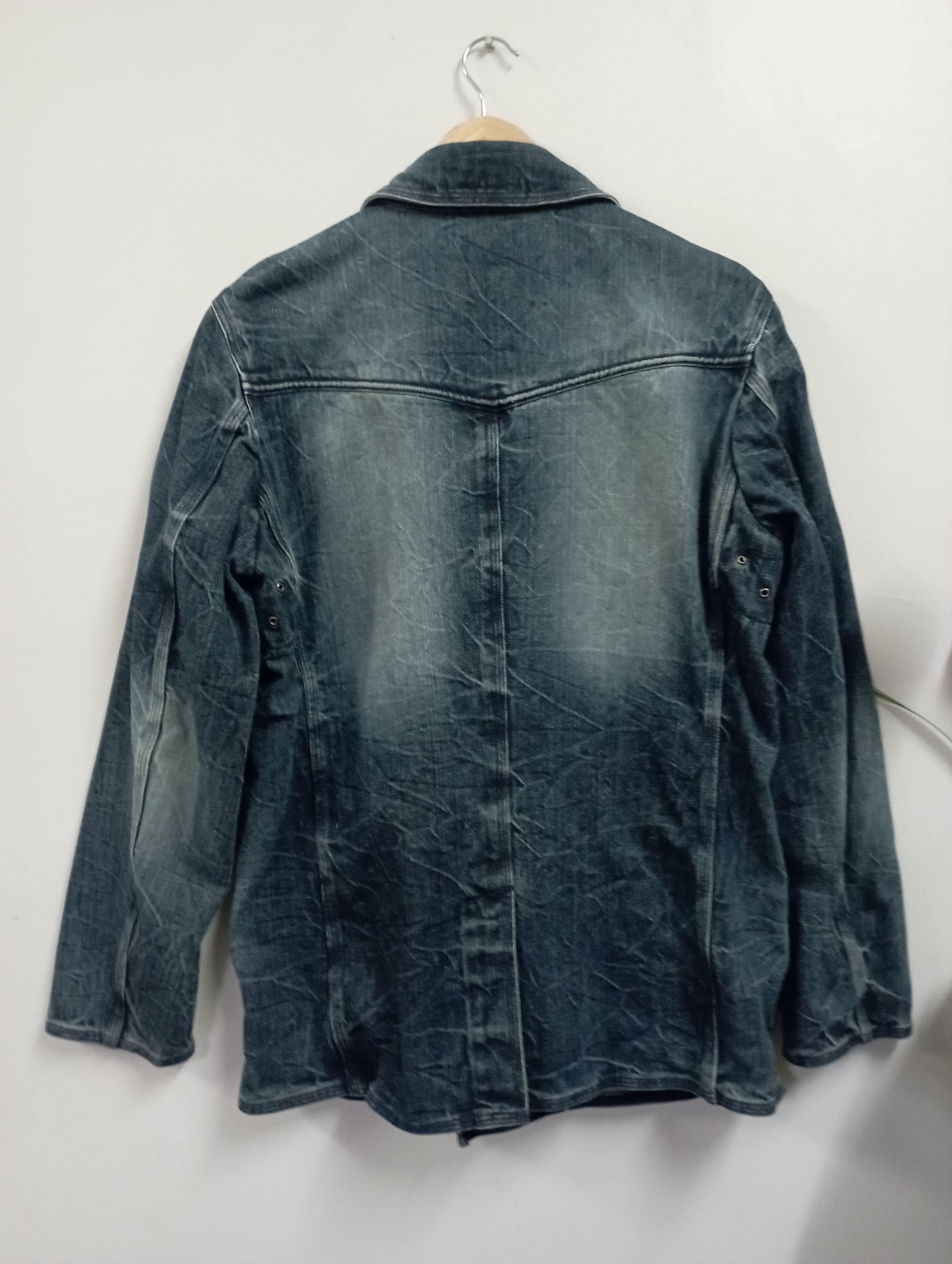PPFM Vintage Japanese Junmen Lightning Wash Denim Jacket Size US L / EU 52-54 / 3 - 2 Thumbnail
