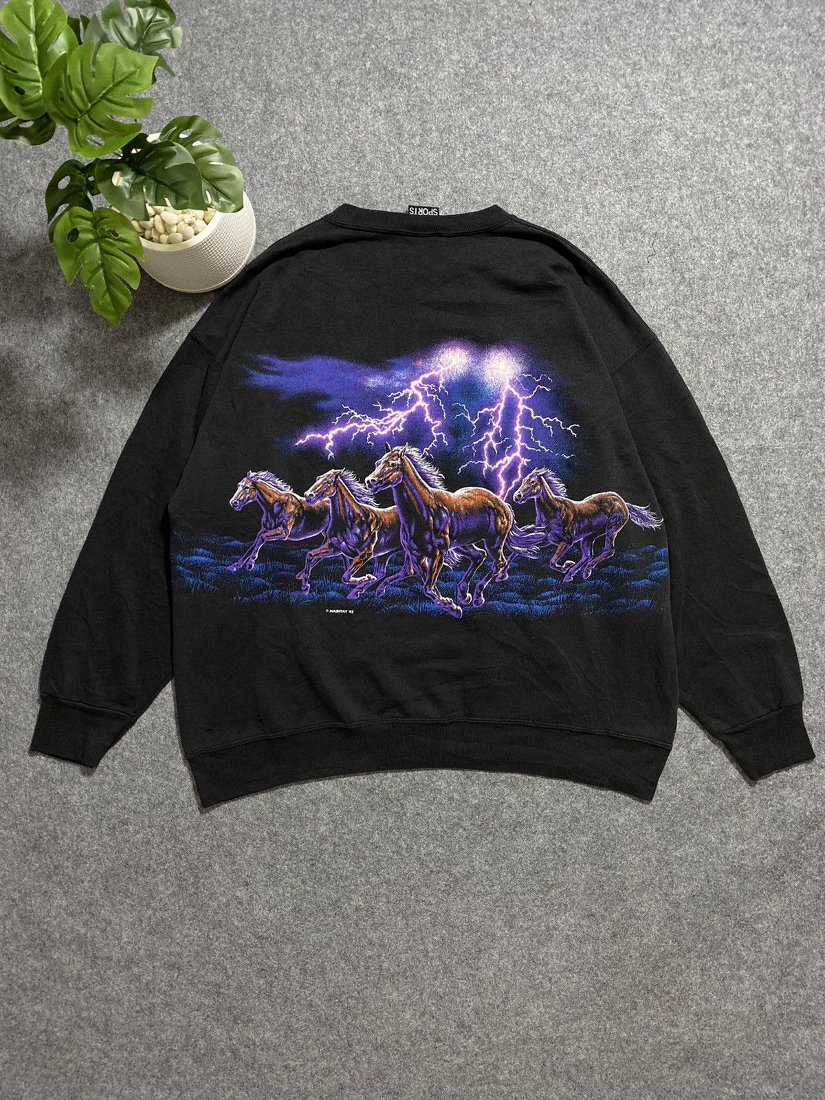 Habitat Vintage habitat 1992 Sweatshirt Thunder Horse Size US XL / EU 56 / 4 - 5 Thumbnail