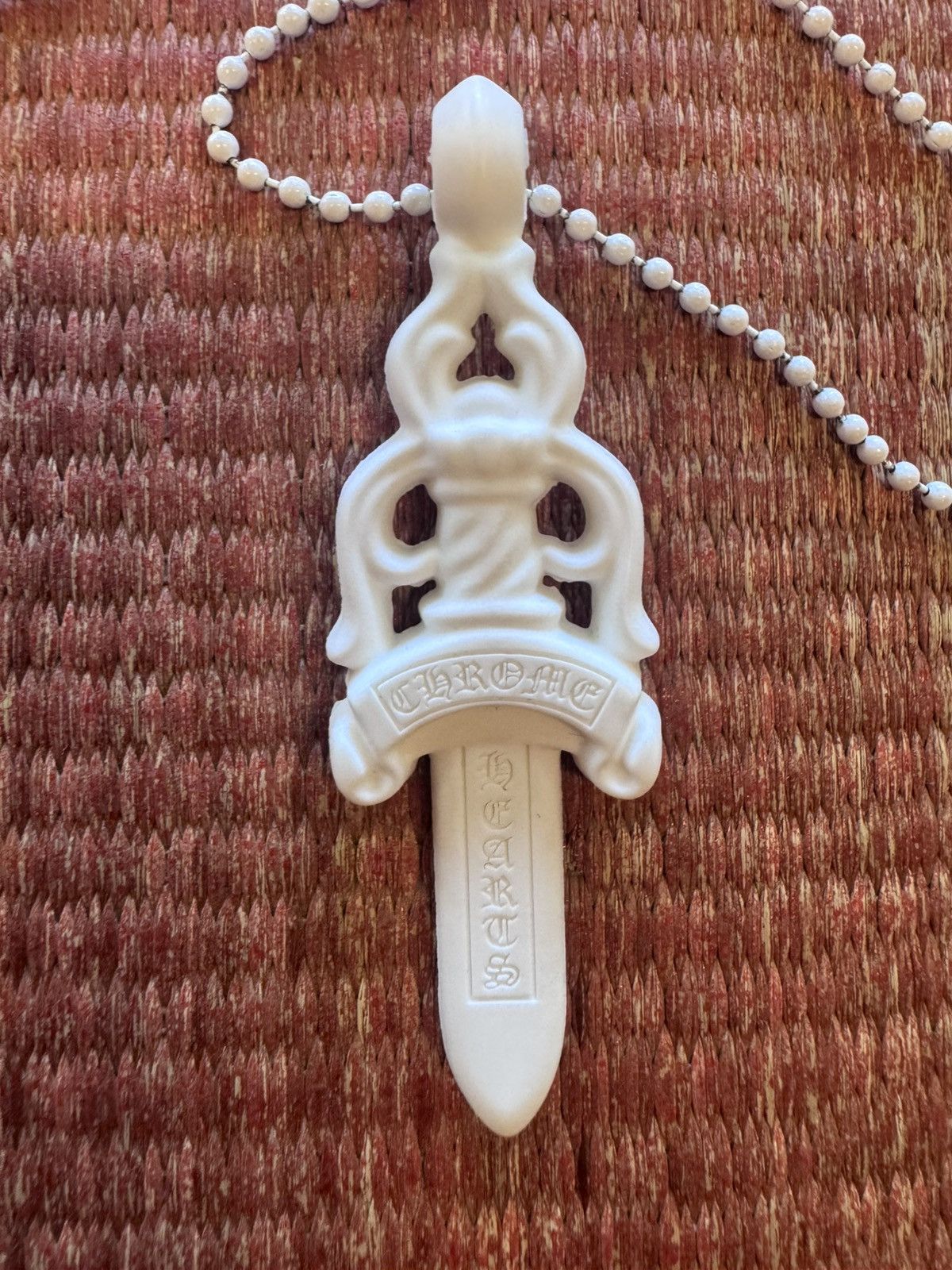Chrome Hearts Chrome Hearts White Silichrome Silicone Dagger Chain