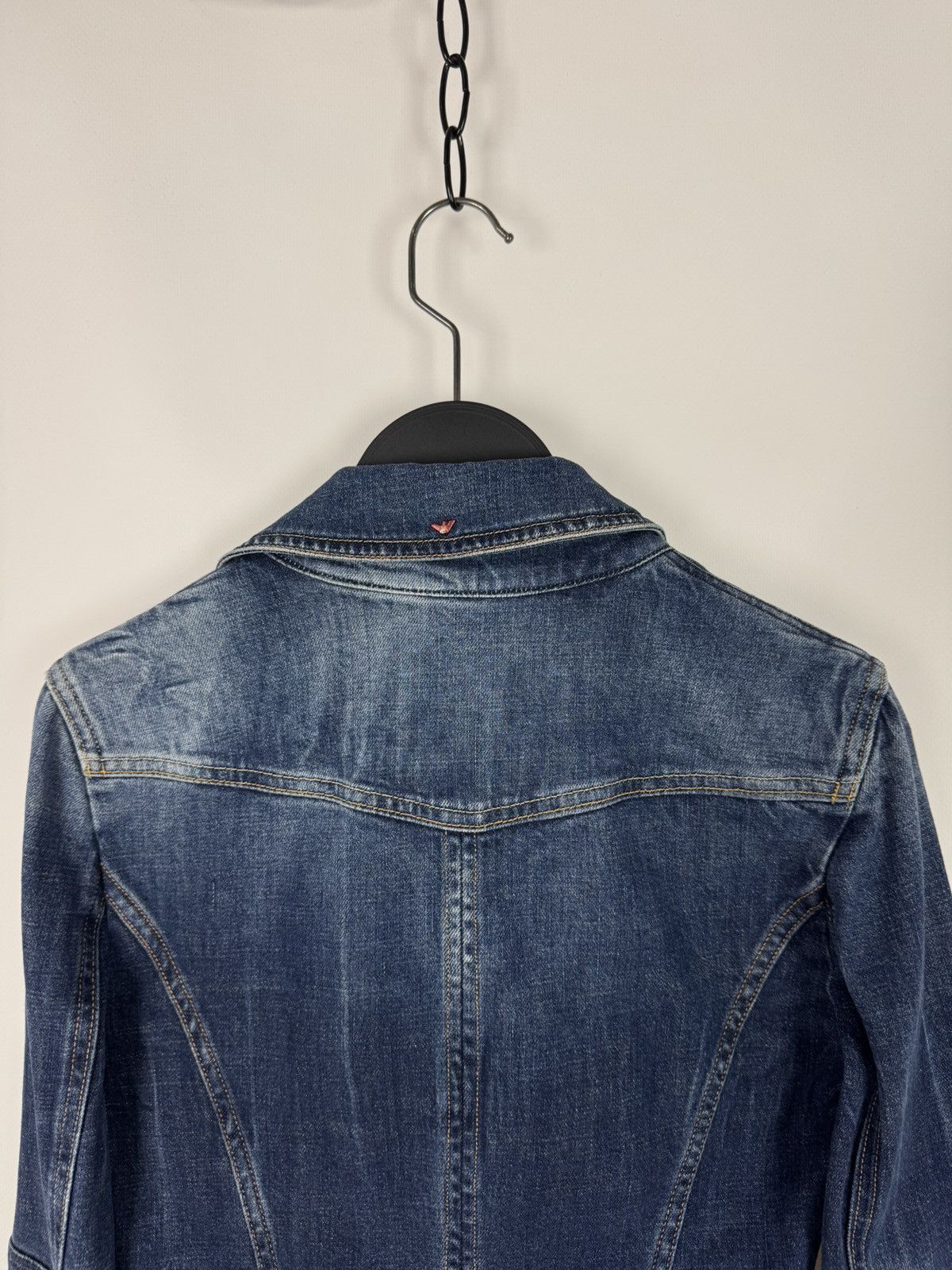 Armani Y2K Armani Jeans Denim Biker Jacket Size S / US 4 / IT 40 - 11 Thumbnail