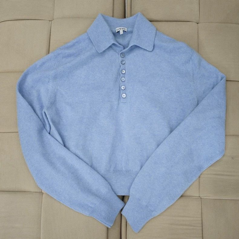 Loewe LOEWE Short Polo collar in pure color Size XS / US 0-2 / IT 36-38 - 1 Thumbnail