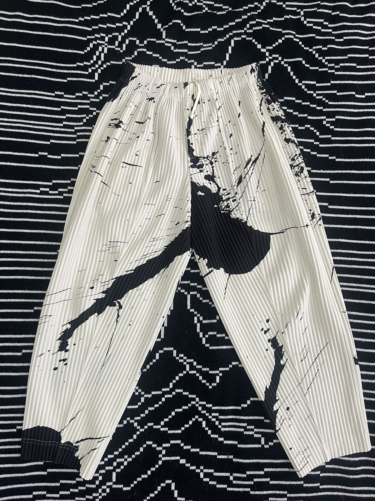 Homme Plisse Issey Miyake Homme Plisse Issey Miyake White Splash