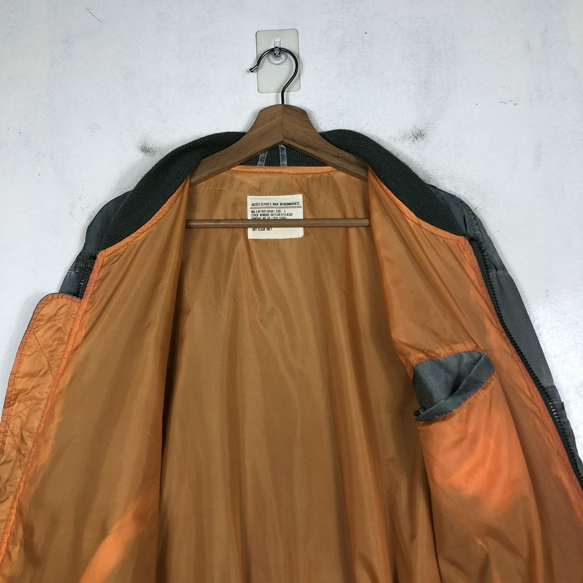 Vintage 📌VINTAGE MILITARY BOMBER FLY JACKET BUZZ RICKSON DESIGN Size US L / EU 52-54 / 3 - 15 Thumbnail