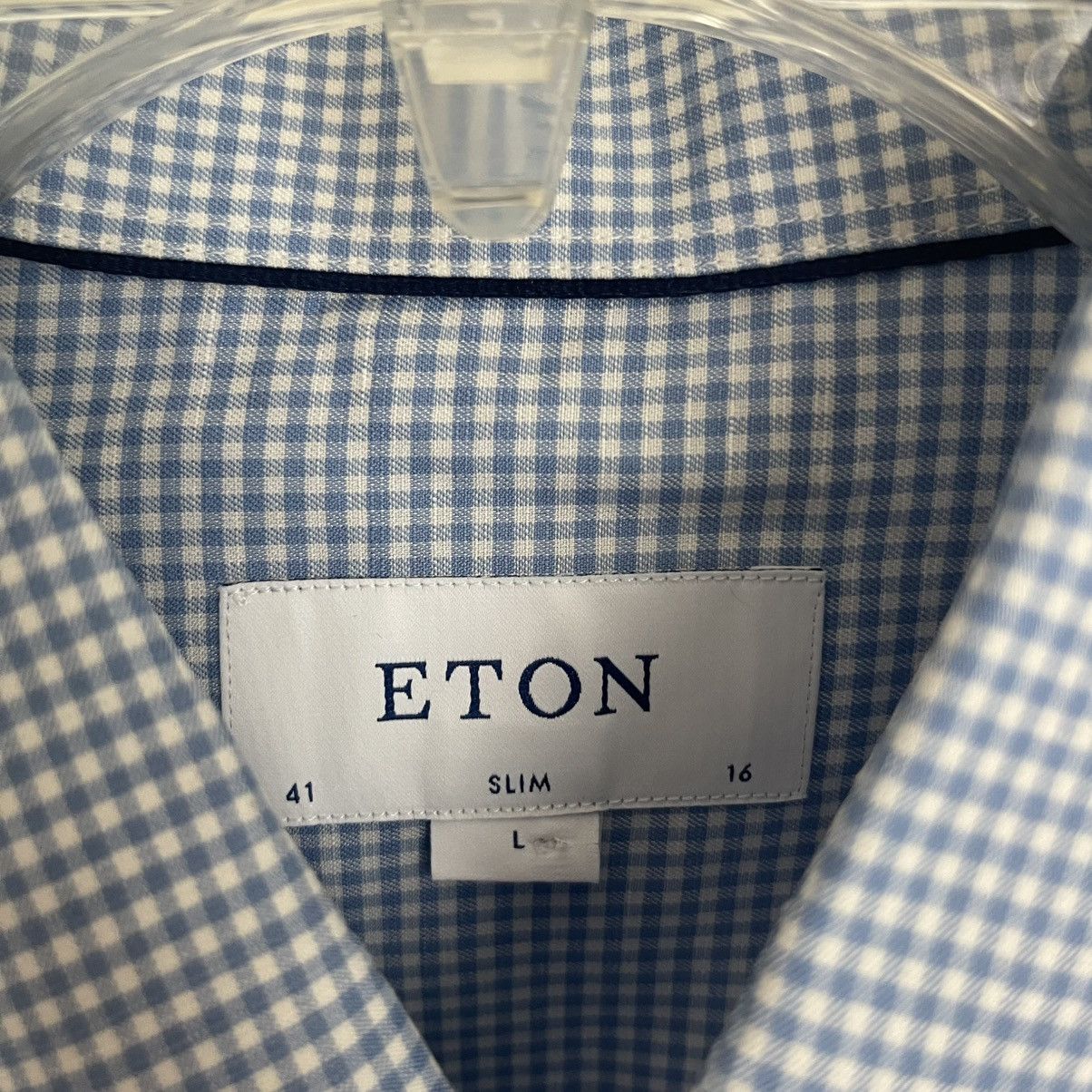 Eton $300 ETON AB Slim Cotton Linen Button Down Long Sleeve Shirt Size US L / EU 52-54 / 3 - 5 Thumbnail
