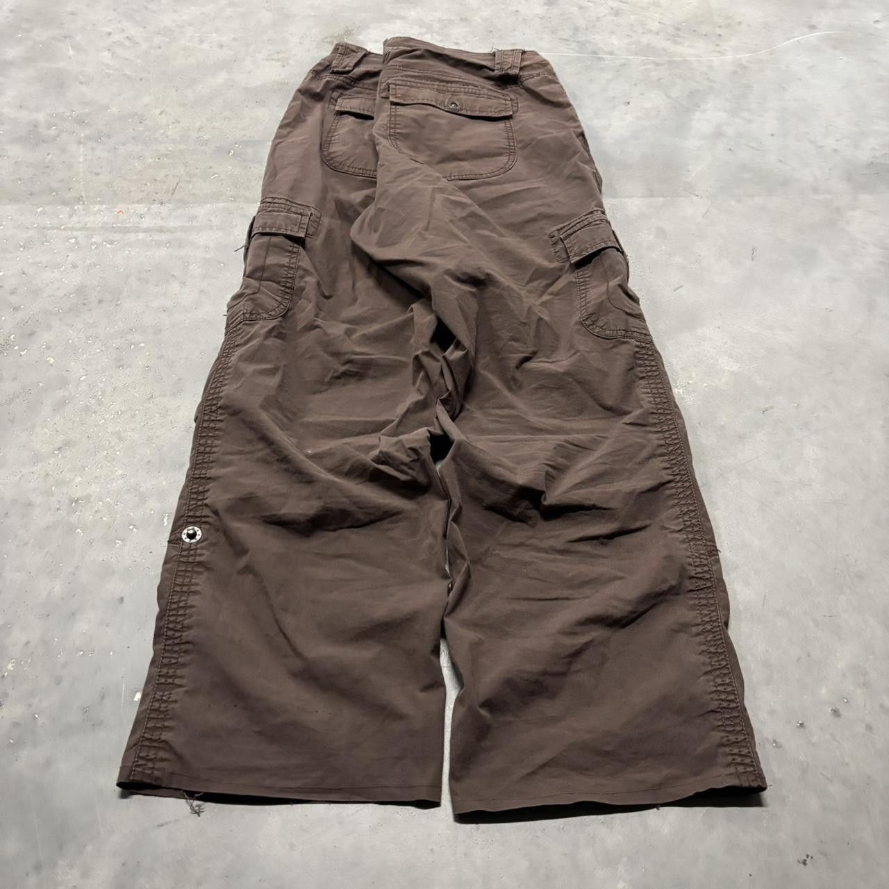 Japanese Brand × Vintage Crazy Vintage Y2K/2000s Brown Streetwear Skater Cargo Pants! Size US 32 / EU 48 - 4 Thumbnail