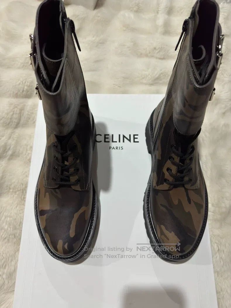 Celine CELINE Camouflage Double Buckle Combat Boots Size US 9 / EU 42 - 4 Thumbnail