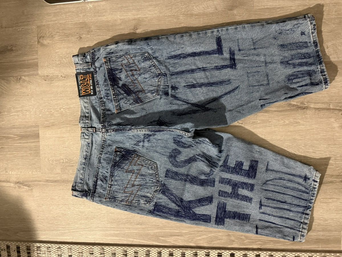W&LT W&LT Walter Van Beirendonck Graffiti Cropped Denim Shorts Size US 36 / EU 52 - 2 Thumbnail