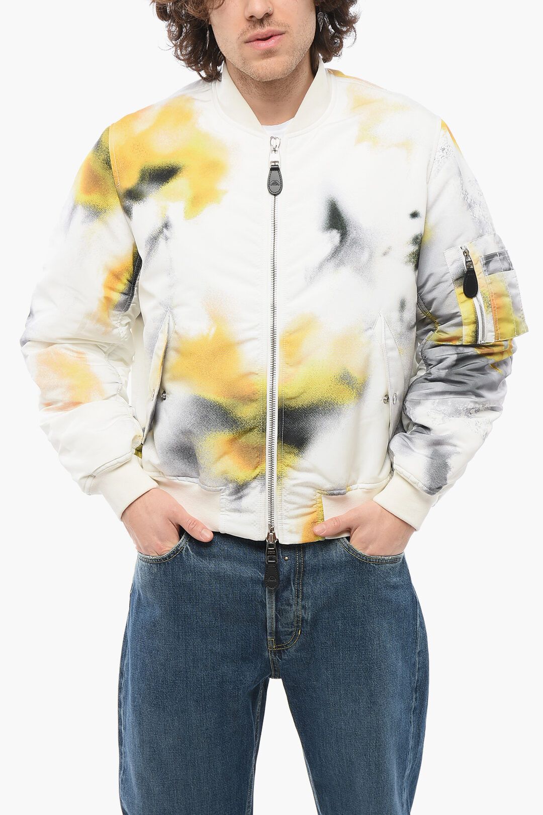 Alexander McQueen og1mm0925 Padded Bomber Jacket in Multicolor Size US M / EU 48-50 / 2 - 1 Thumbnail