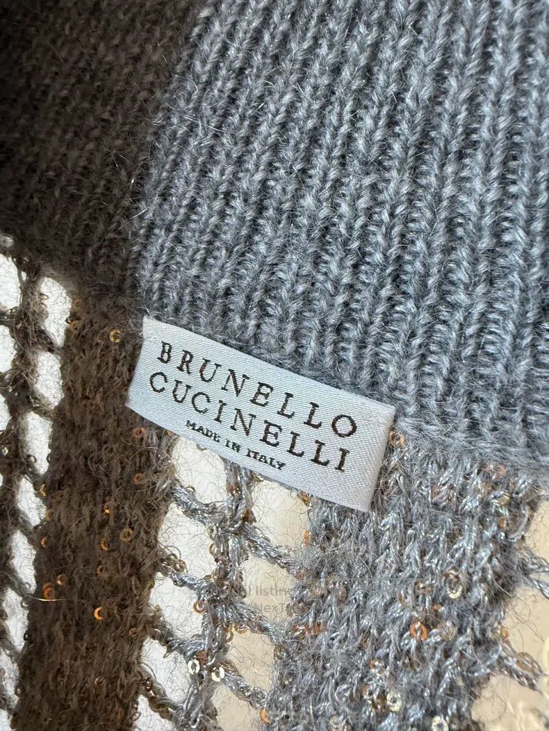 Brunello Cucinelli Brunello Cucinelli Gray Sweater Size 28" / US 6 / IT 42 - 2 Thumbnail
