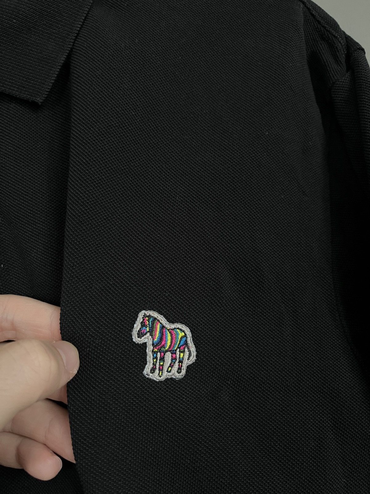 Paul Smith Paul Smith Waffle Black Long Sleeve Polo Shirt Size US XL / EU 56 / 4 - 5 Thumbnail