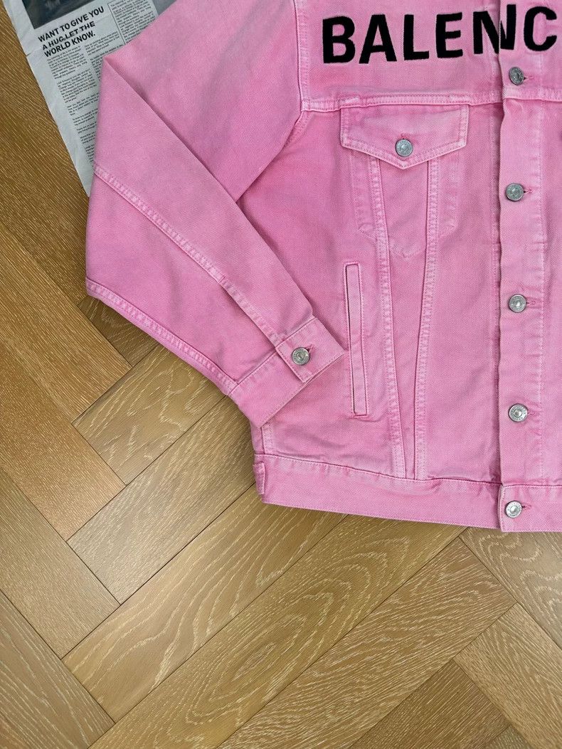 Balenciaga Balenciaga Solid Color Front Logo Letter Printed Denim Jac Size XXS / US 00 / IT 34 - 4 Thumbnail