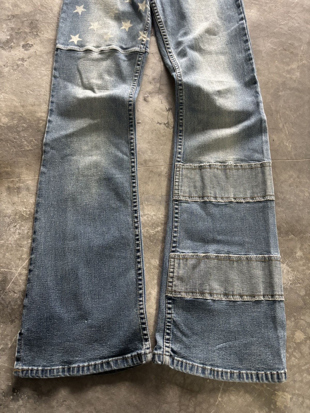 20471120 × Hysteric Glamour × If Six Was Nine GAZOZ flare star jeans punk gothic american flag style Size US 26 / EU 42 - 8 Thumbnail