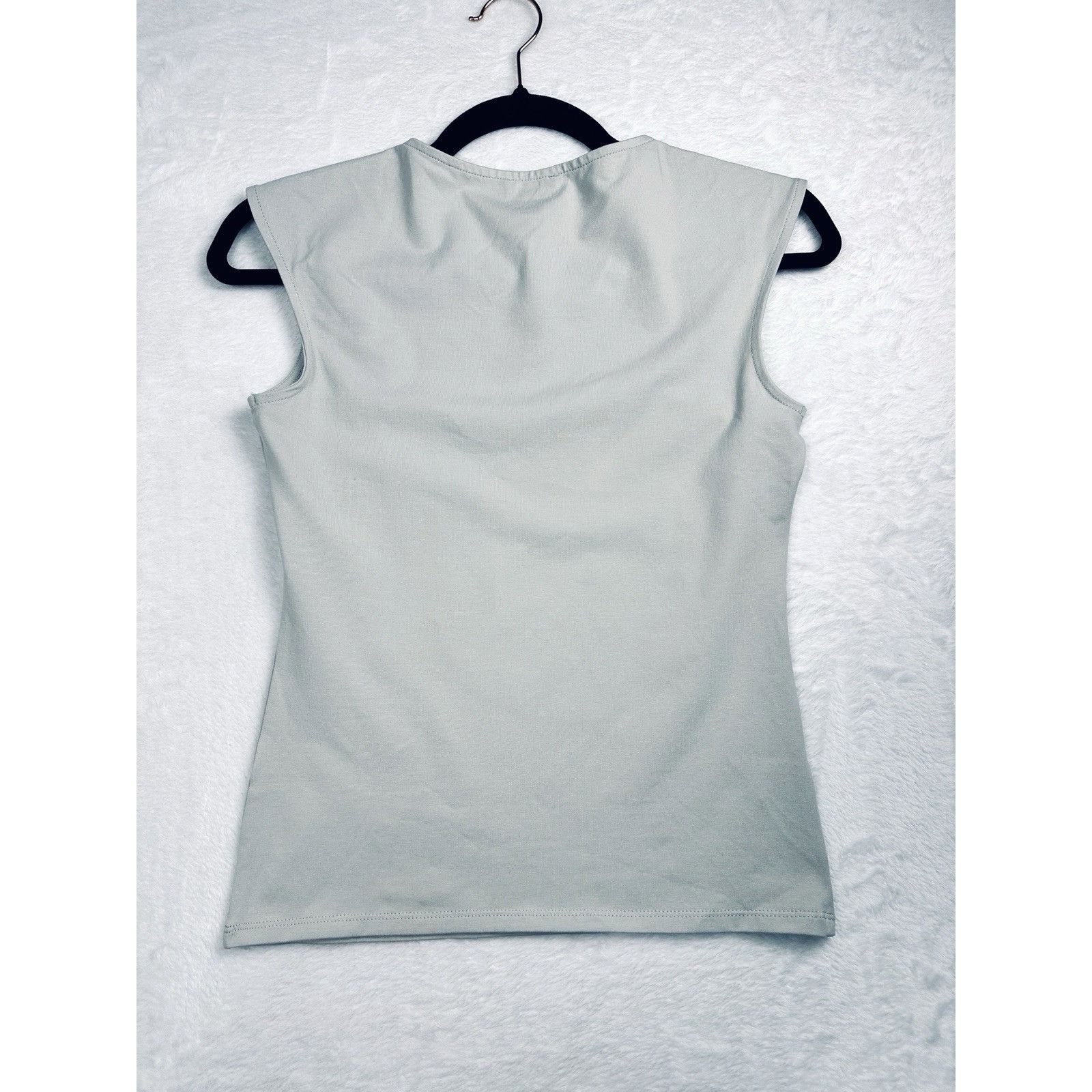 J.Crew J.CREW Womens Cap-Sleeve Stretch Squareneck tank top Beige X Size XS / US 0-2 / IT 36-38 - 4 Thumbnail