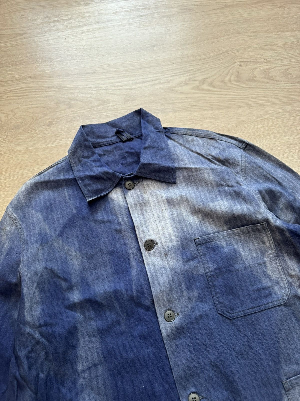 Le Laboureur Vintage Sunfaded Worker Le Laboureur Chore Trashed Jacket Size US L / EU 52-54 / 3 - 2 Thumbnail