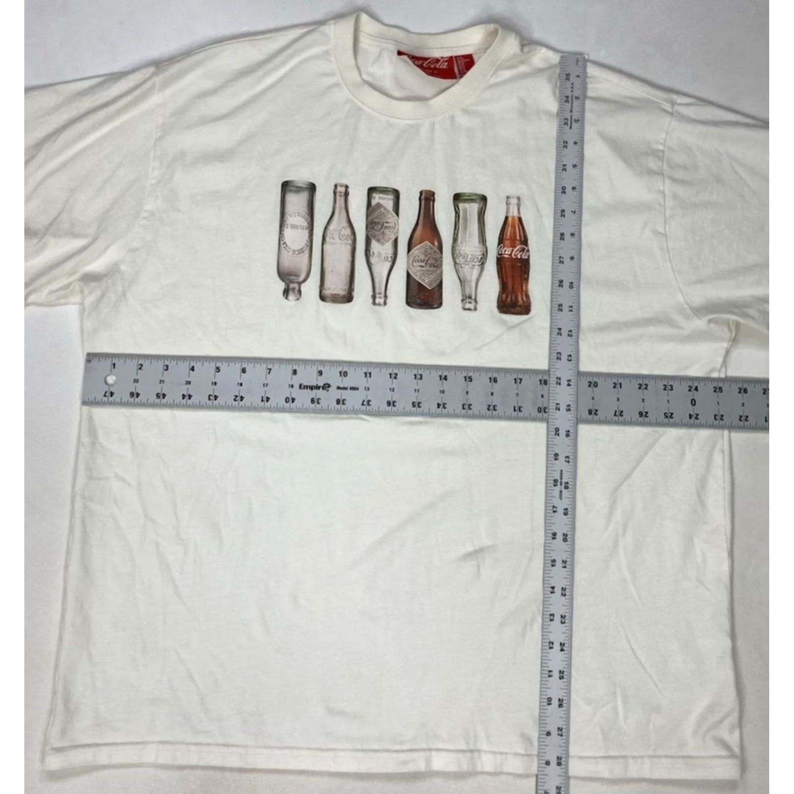 Vintage Coca Cola T-Shirt Graphic Print Retro Cotton Short Sleeve Men XL Ivory Size US XL / EU 56 / 4 - 5 Thumbnail