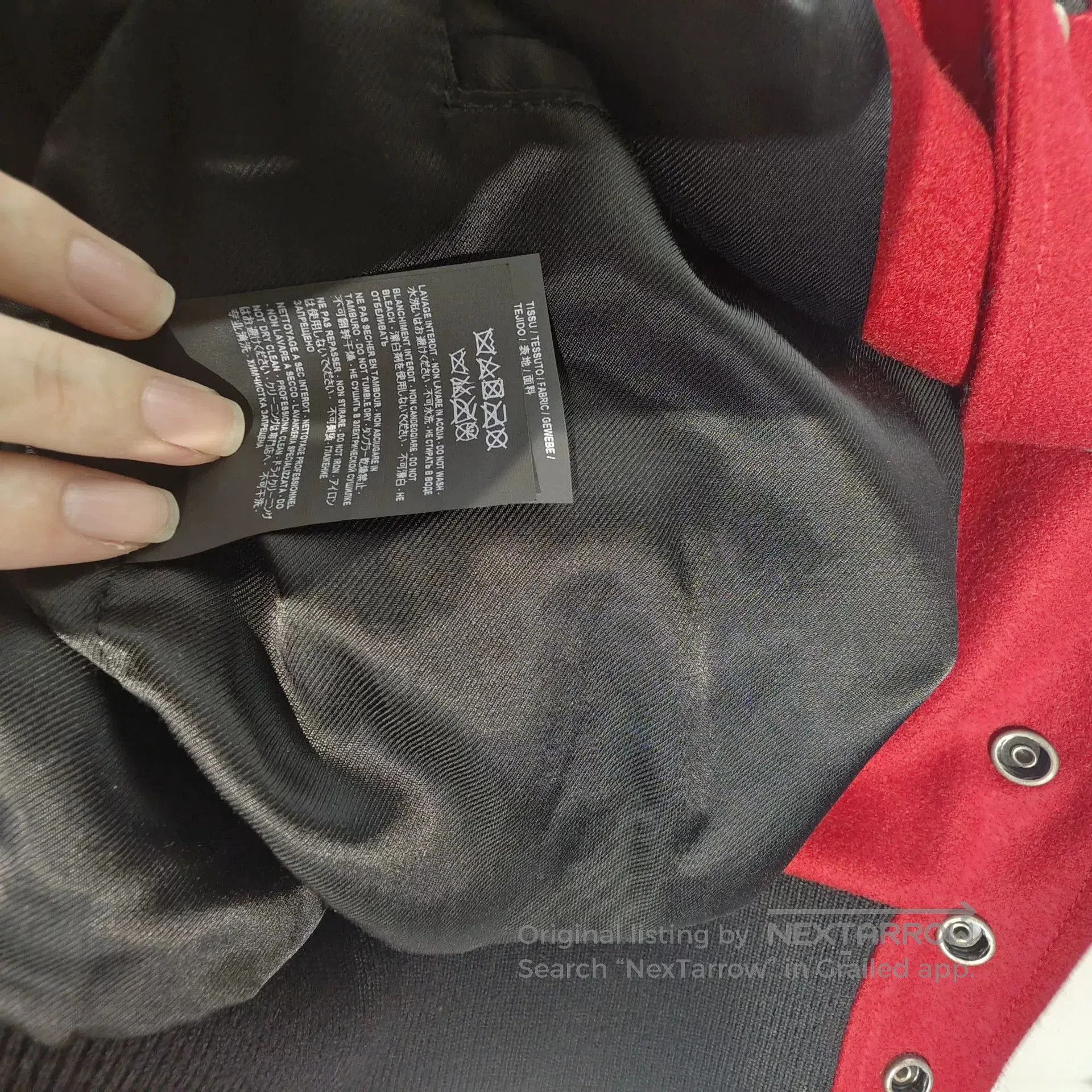 Saint Laurent Paris Saint Laurent Red Black Leather Accent Jacket. Size US M / EU 48-50 / 2 - 3 Thumbnail