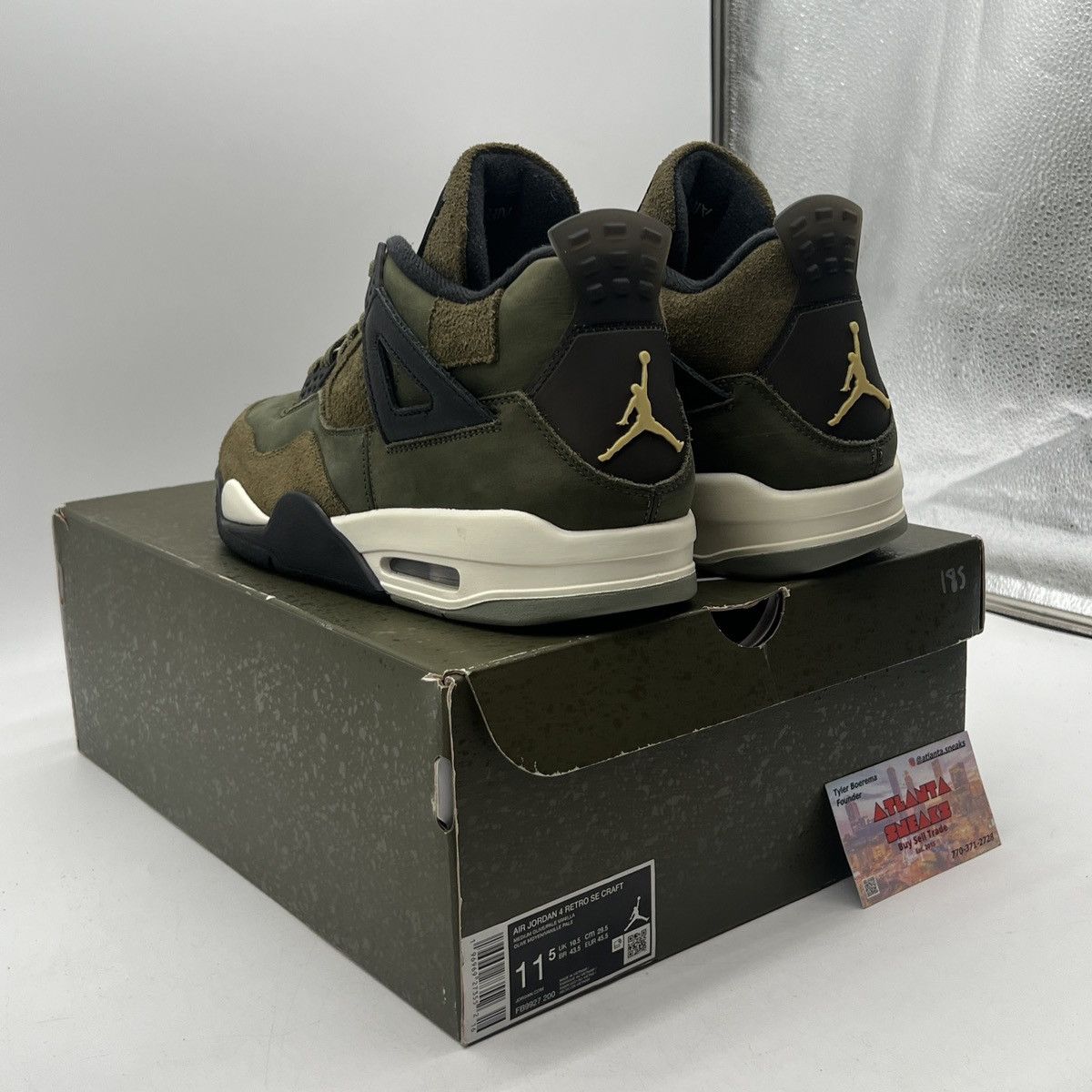 Jordan Brand Air Jordan 4 Craft Olive Size US 11.5 / EU 44-45 - 4 Thumbnail