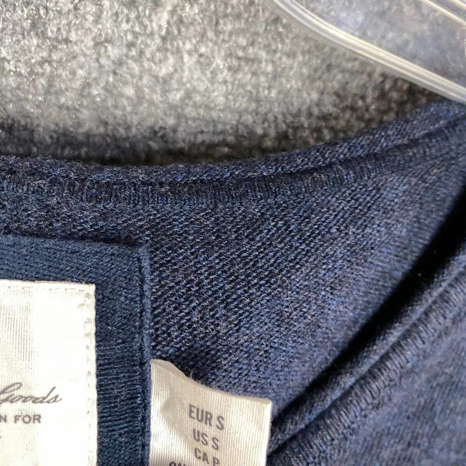 H&M H&M LOGG Sweater Women's Small Pullover Blue Cotton Blend S Size S / US 4 / IT 40 - 4 Thumbnail