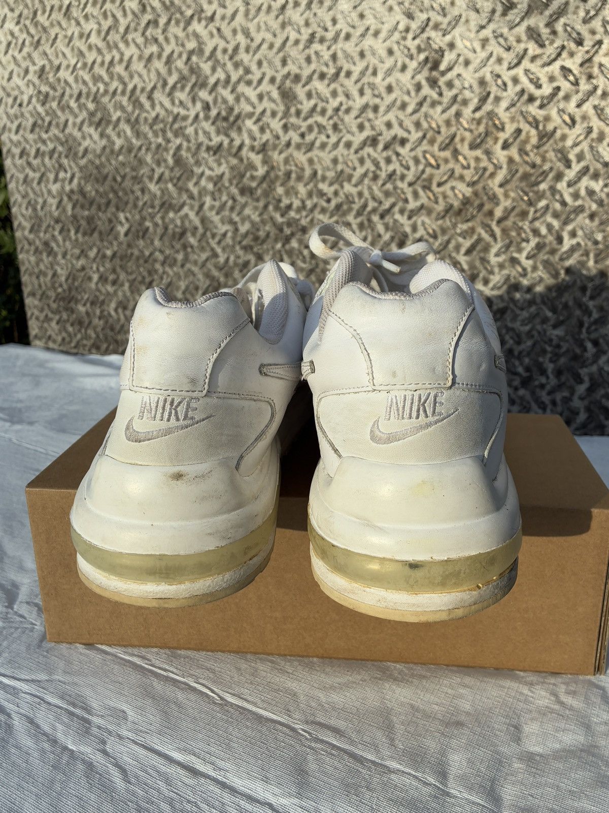 Nike NIke Air Max Wright Running Shoes Triple White Mens Size 13 Size US 13 / EU 46 - 3 Thumbnail