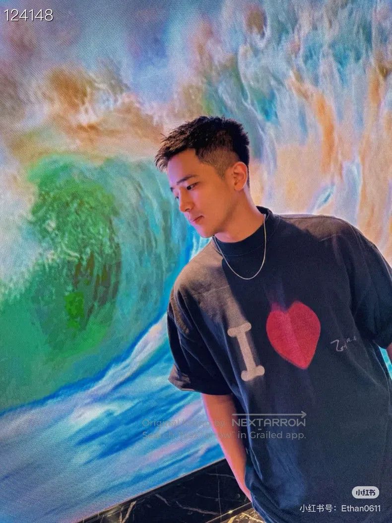 Balenciaga Balenciaga Letter Heart Shape Printed Short Sleeve T-Shirt Size US S / EU 44-46 / 1 - 6 Thumbnail