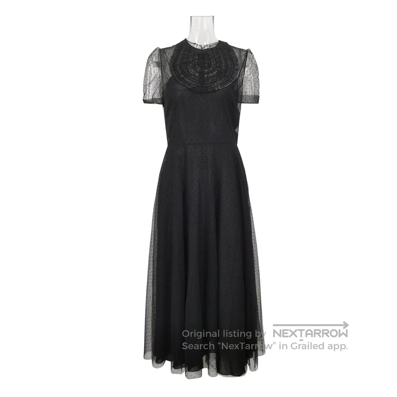 Dior Dior Polka Dot Puff Sleeve Long Dress US8. Size M / US 6-8 / IT 42-44 - 1 Thumbnail