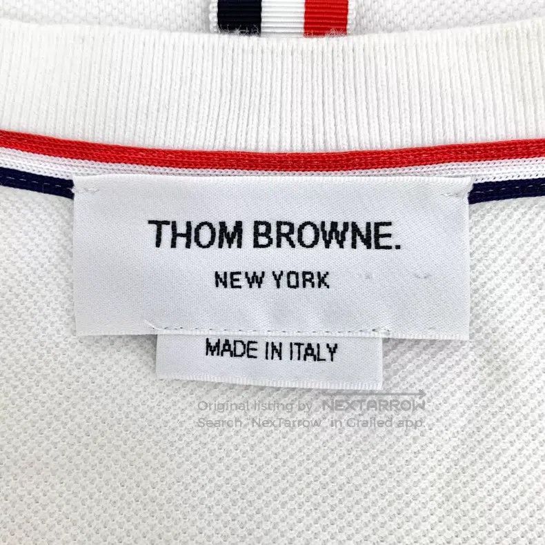 Thom Browne Thom Browne White cotton round neck short-sleeve T-shirt Size US XL / EU 56 / 4 - 6 Thumbnail